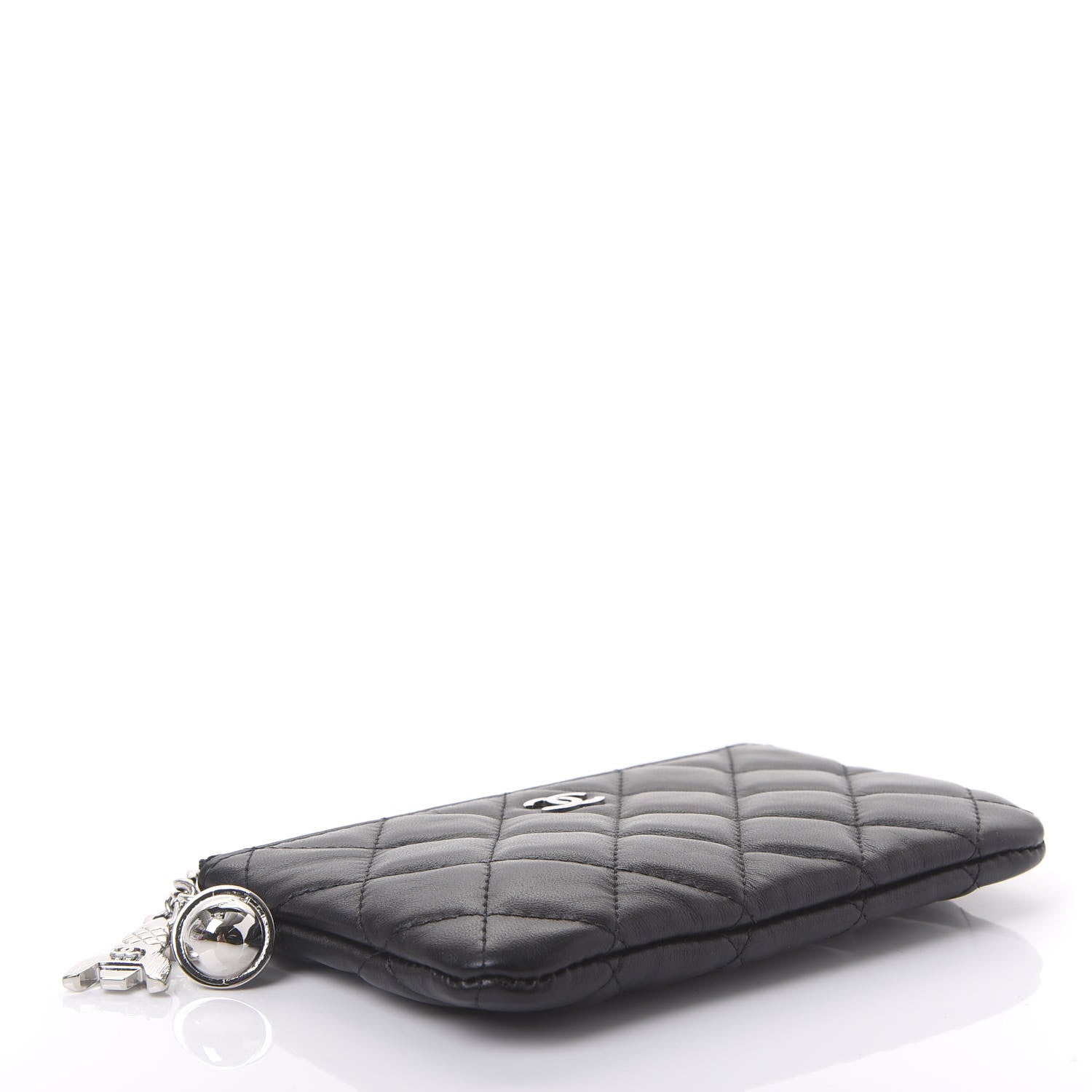 Chanel Lambskin Quilted Small Cosmo Cosmetic Case Black 3 of 10
