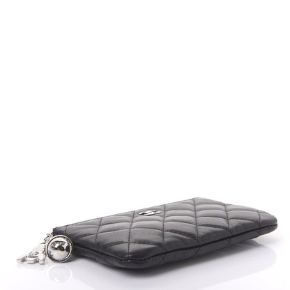 Chanel Lambskin Quilted Small Cosmo Cosmetic Case Black 3 of 10
