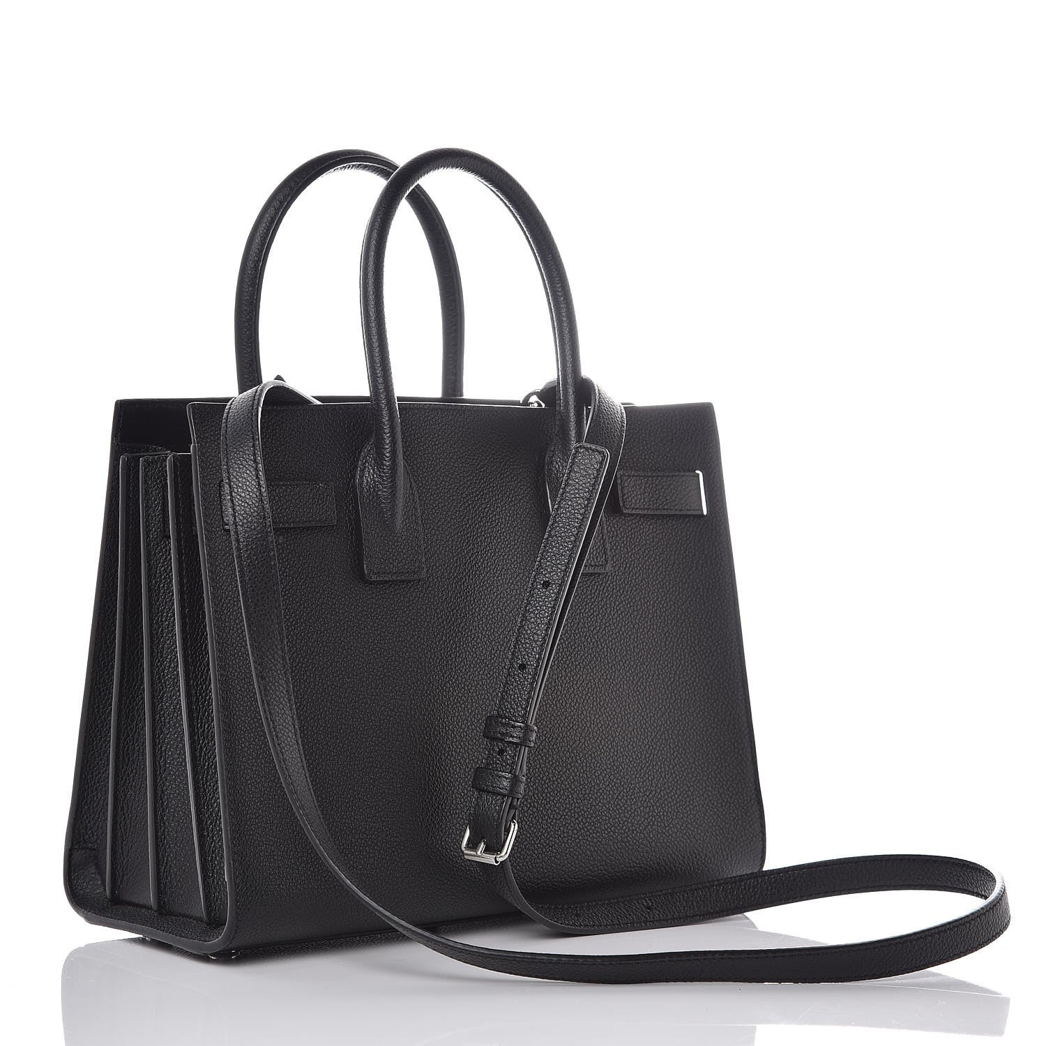 Saint Laurent Grained Calfskin Baby Sac De Jour Black 3 of 9