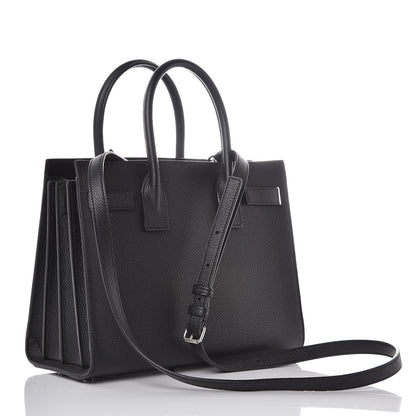 Saint Laurent Grained Calfskin Baby Sac De Jour Black 3 of 9
