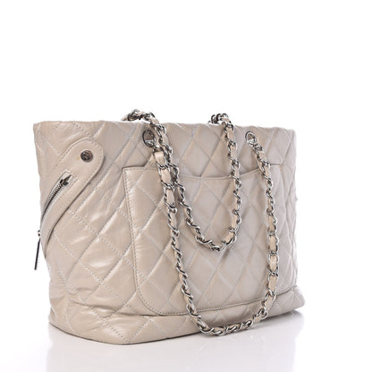 Chanel Aged Calfskin Quilted Large Cotton Club Tote Pearl 3 of 8