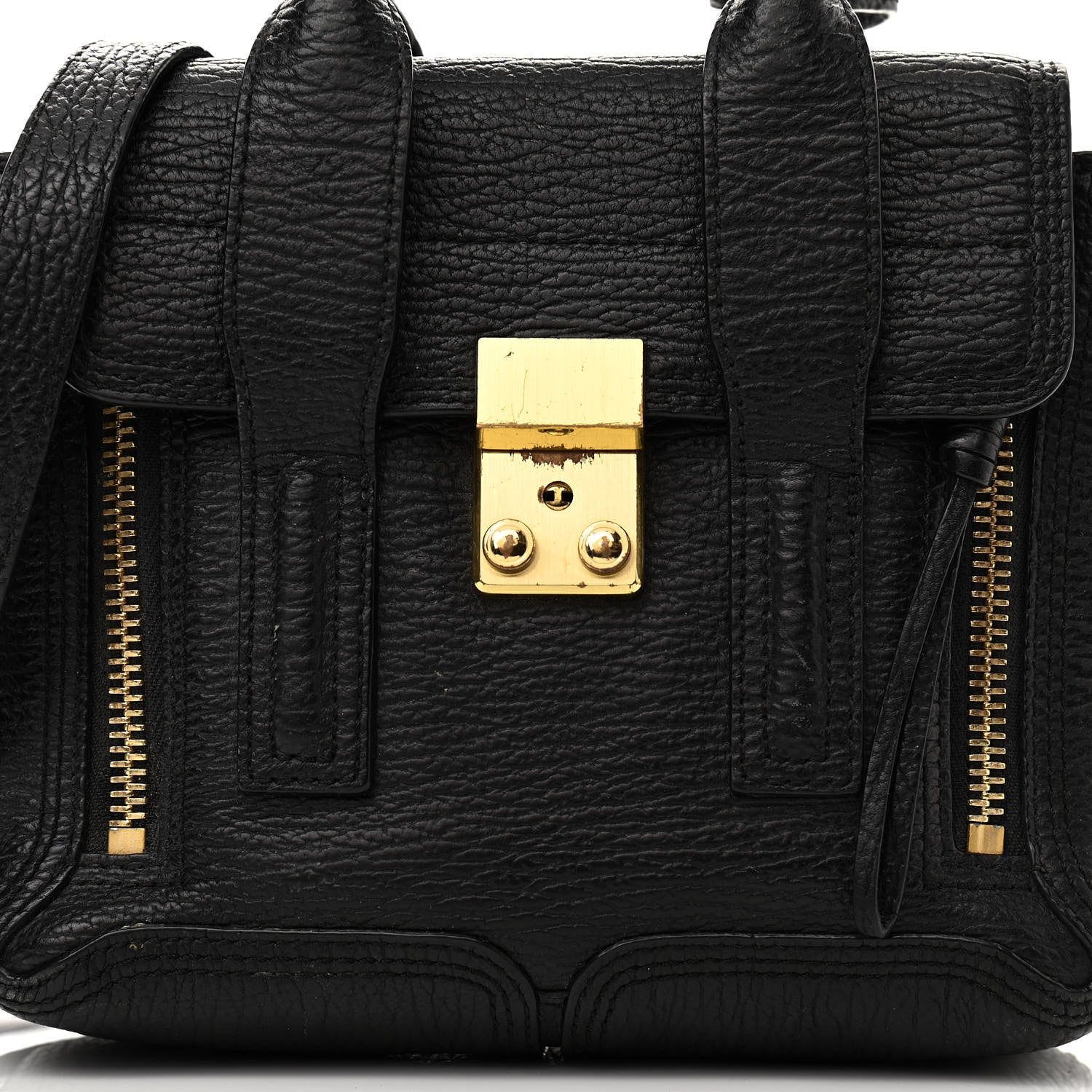 3.1 Phillip Lim Textured Calfskin Mini Pashli Satchel Black 18 of 18