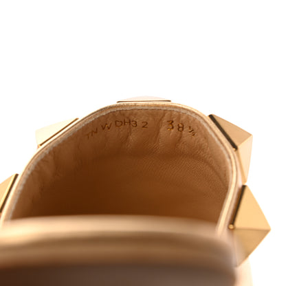 Valentino Garavani Metallic Nappa Roman Stud Slippers 38.5 Antique Brass 15 of 20