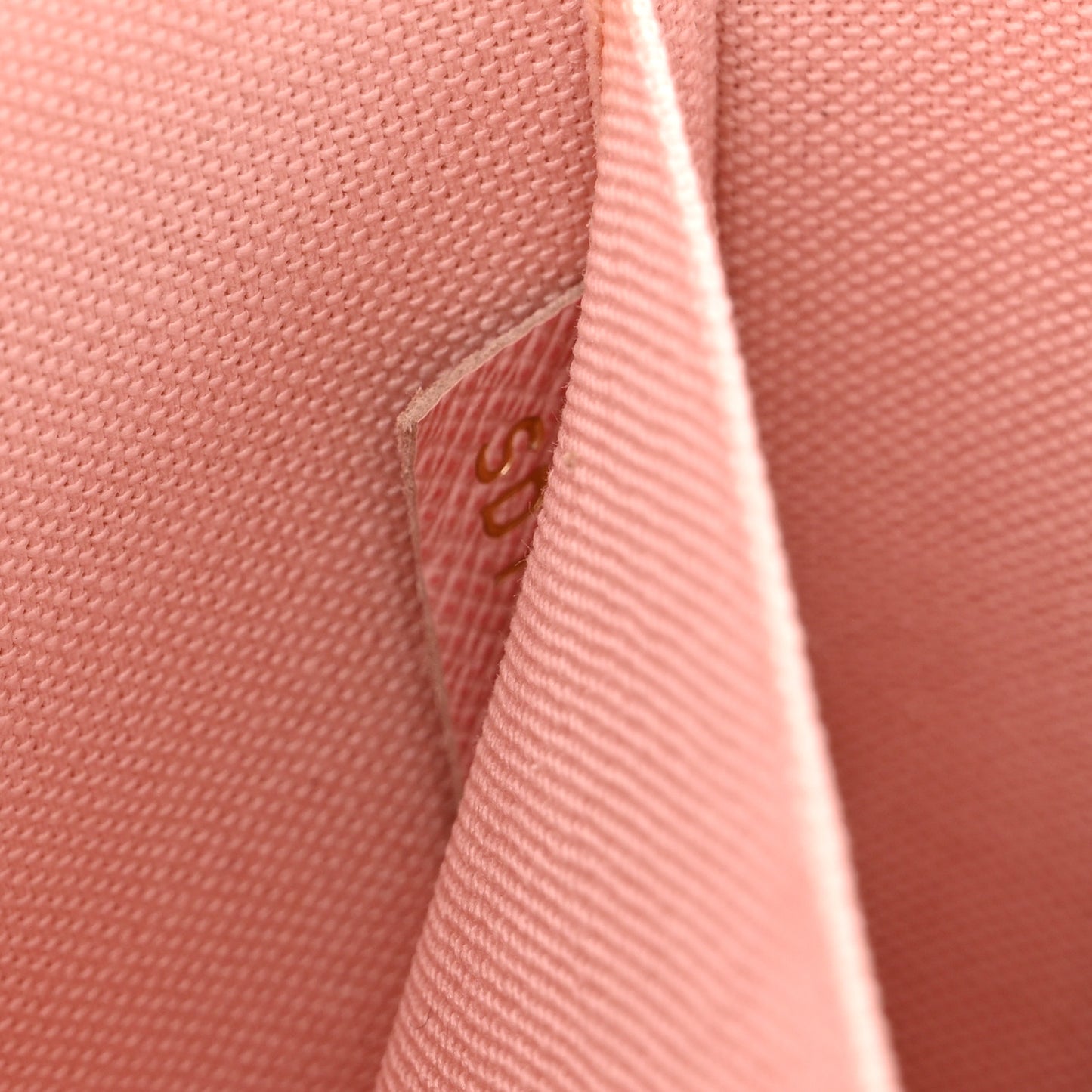 Damier Azur Pochette Felicie Chain Wallet Rose Ballerine