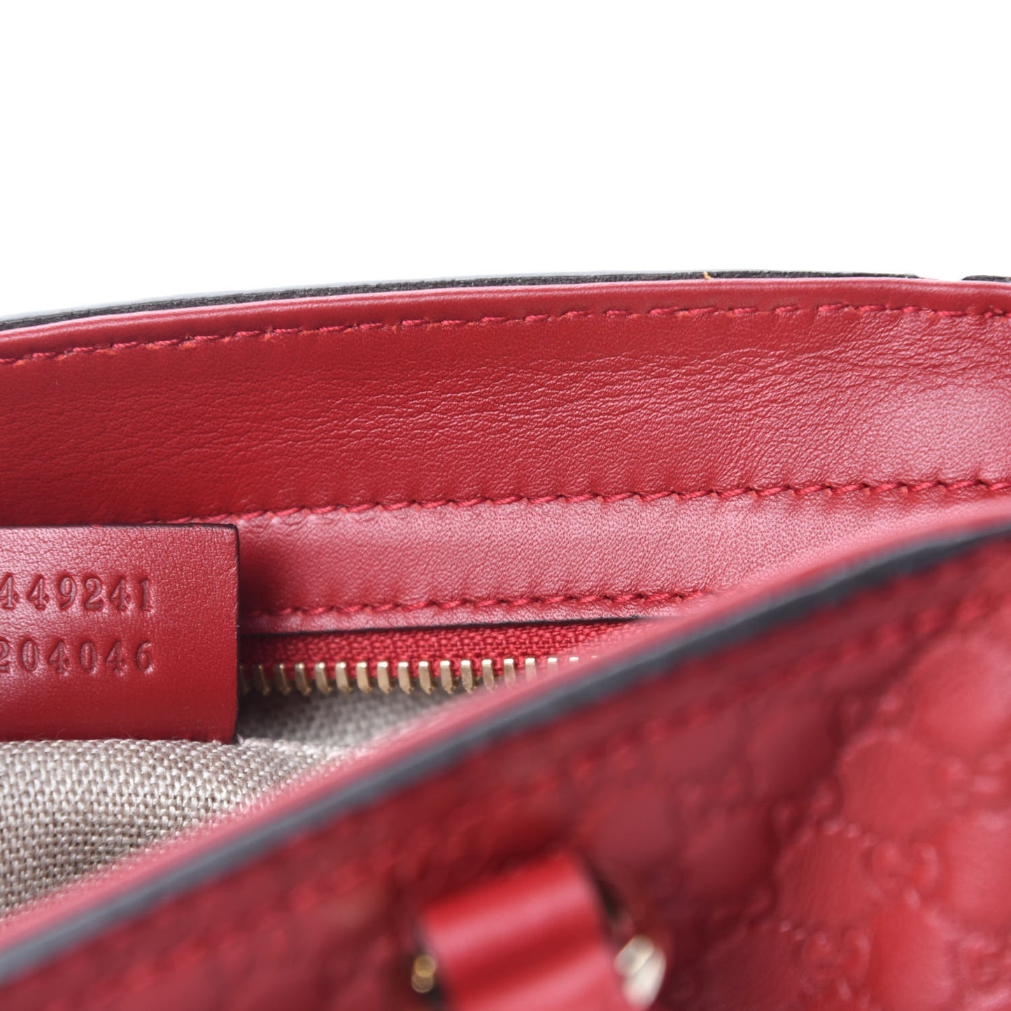 Microguccissima Small Bree Tote Red