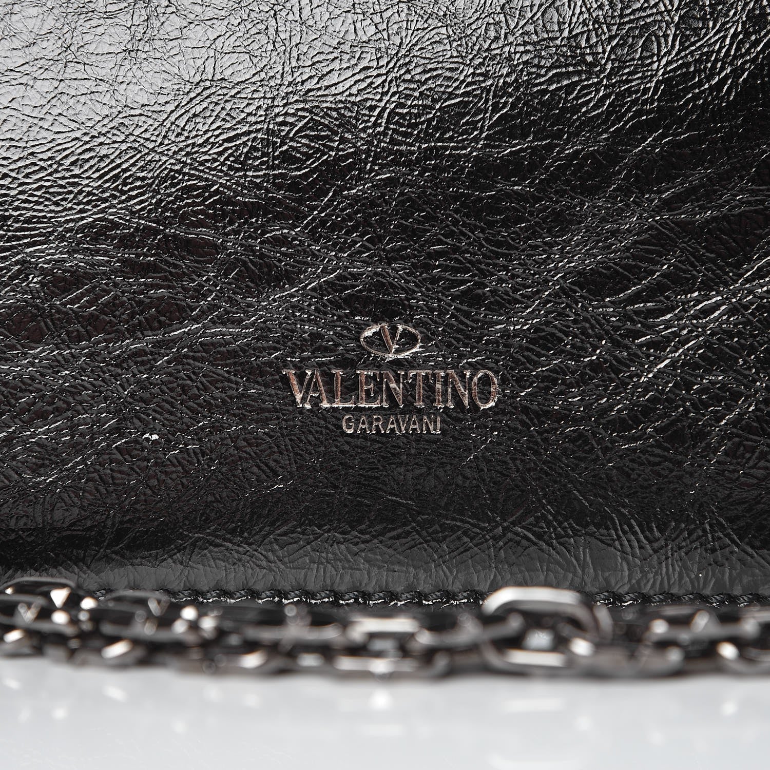 Valentino Garavani Craquele Calfskin B-Rockstud Flap Black 8 of 8