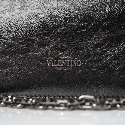 Valentino Garavani Craquele Calfskin B-Rockstud Flap Black 8 of 8
