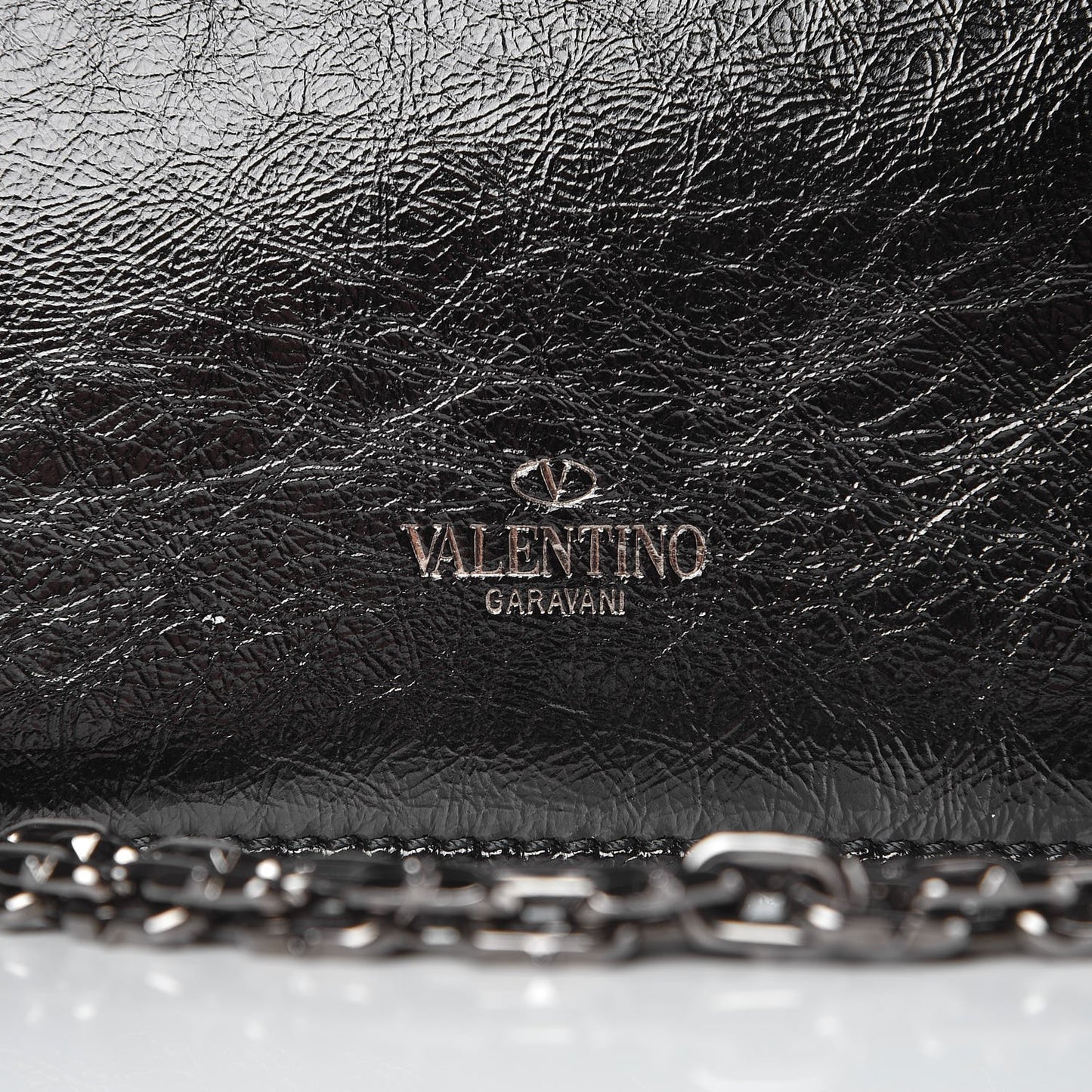 Craquele Calfskin B-Rockstud Flap Black