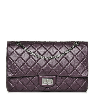 Chanel Metallic Calfskin Quilted 2.55 Reissue 227 Flap Plum 1 of 7