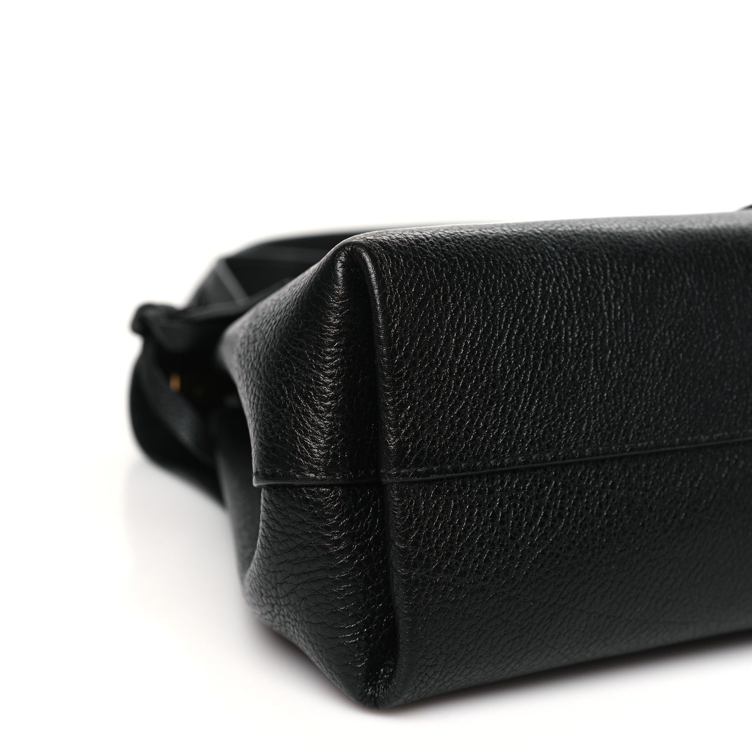 Valentino Garavani Pebbled Calfskin Large VRing Chain Shoulder Bag Black 8 of 9