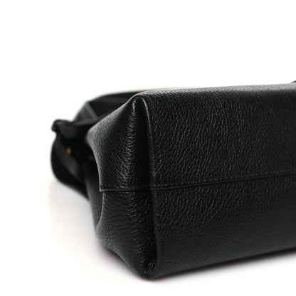 Valentino Garavani Pebbled Calfskin Large VRing Chain Shoulder Bag Black 8 of 9