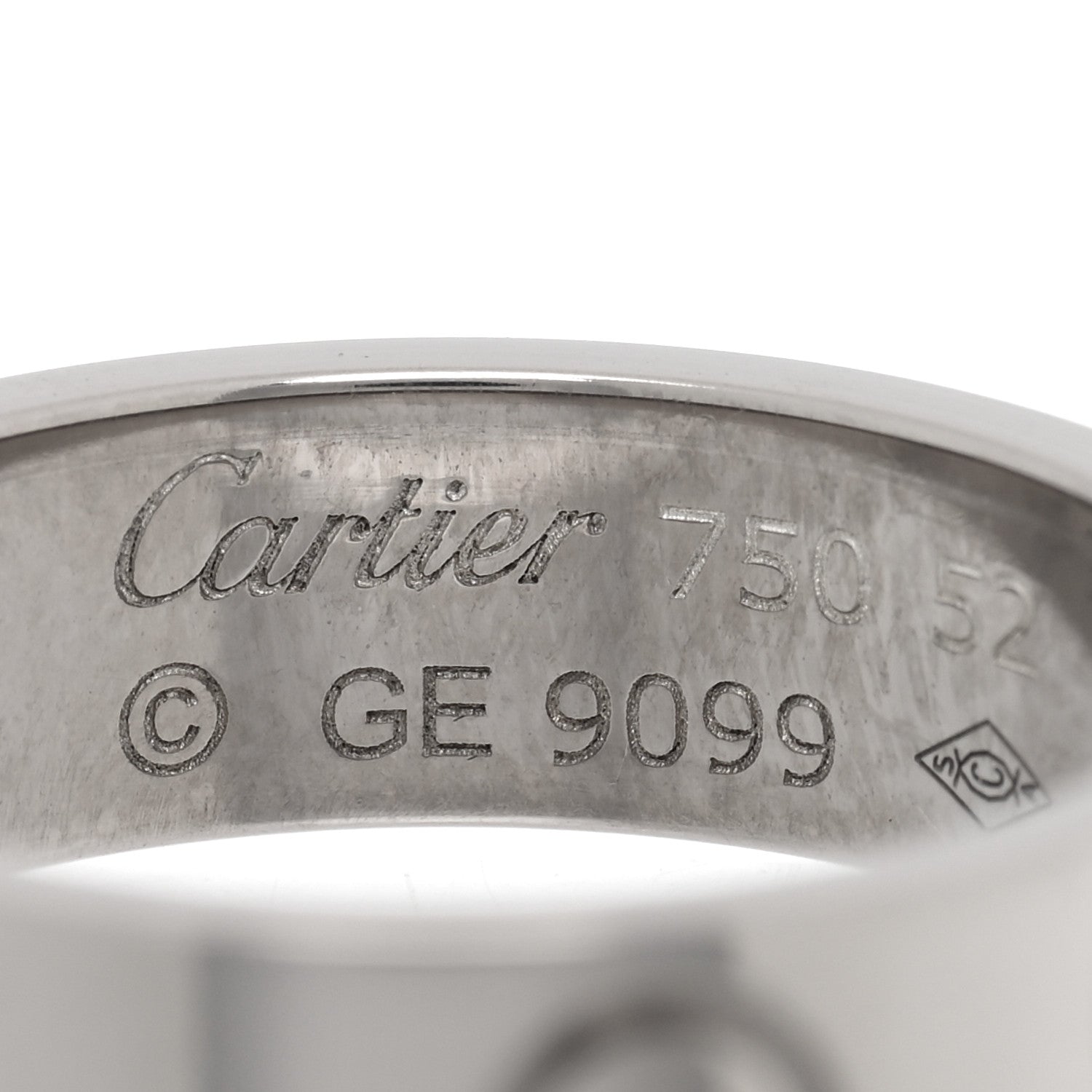 Cartier 18K White Gold 5.5mm LOVE Ring 52 6 4 of 4