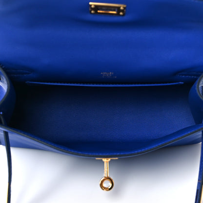 Hermes Swift Kelly Pochette Clutch Bleu Electrique 5 of 11