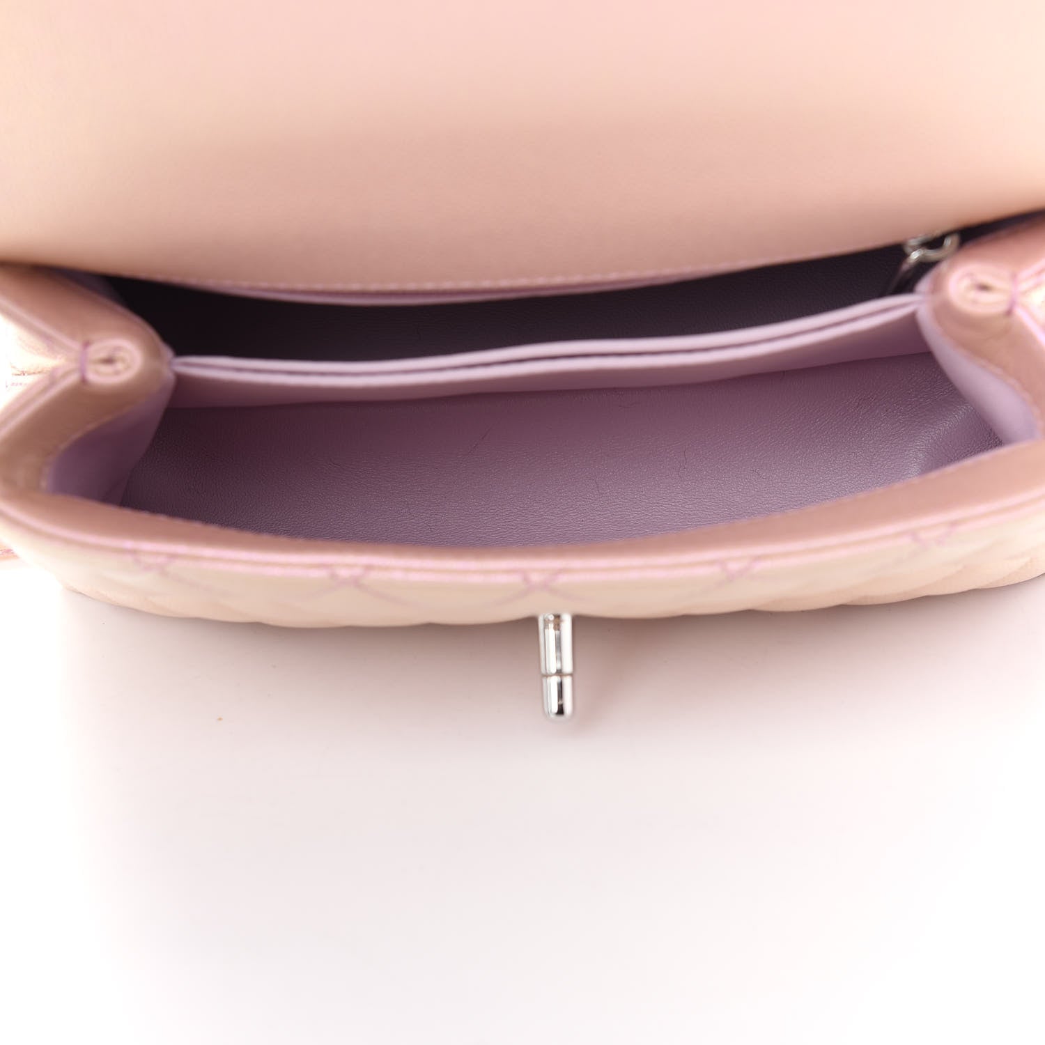 Chanel Iridescent Caviar Quilted Mini Coco Handle Flap Pink 5 of 9