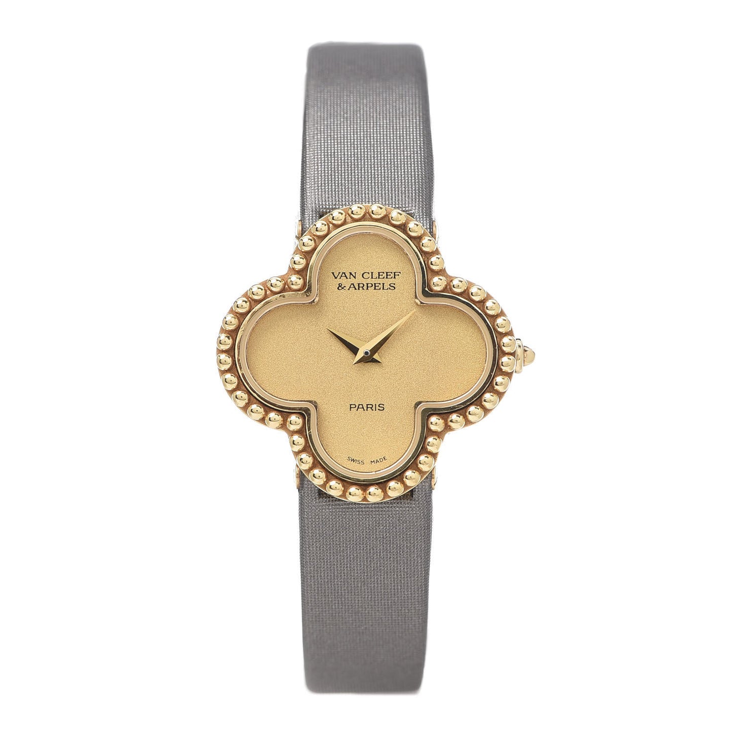 18K Yellow Gold Satin 26mm Alhambra Quartz Watch Gold