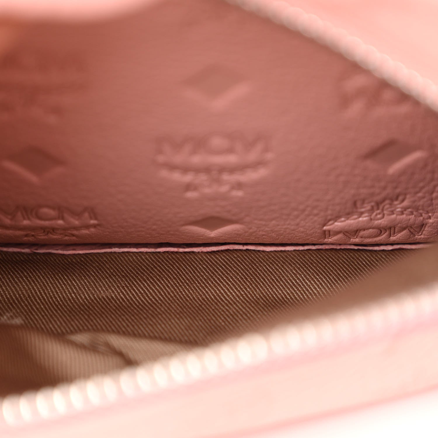 MCM Calfskin Ottomar Monogram Small Backpack Pink 6 of 13