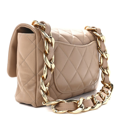 Chanel Lambskin Quilted Large CC Funky Town Flap Beige 3 of 12