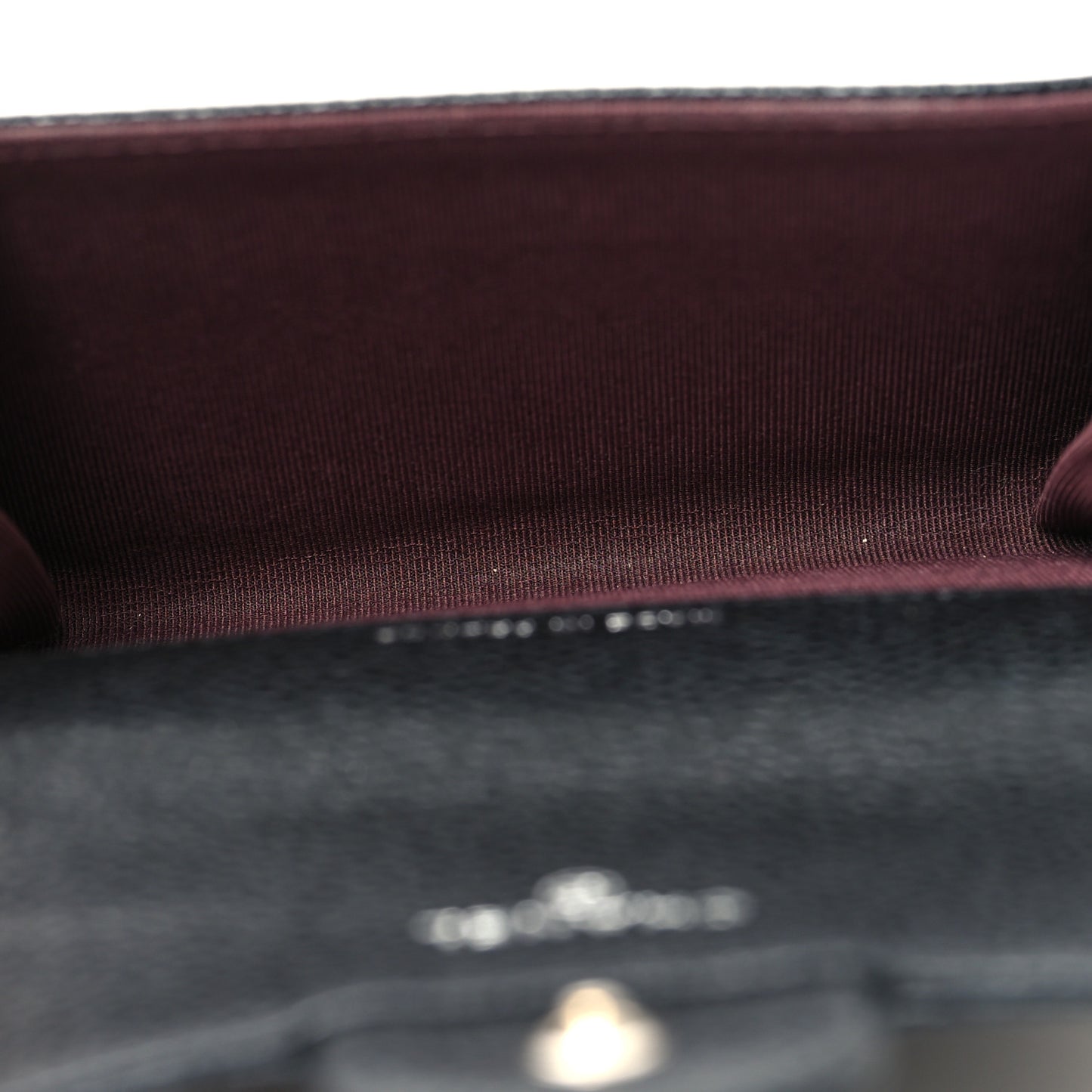 Caviar Quilted Flap Card Holder Wallet Black