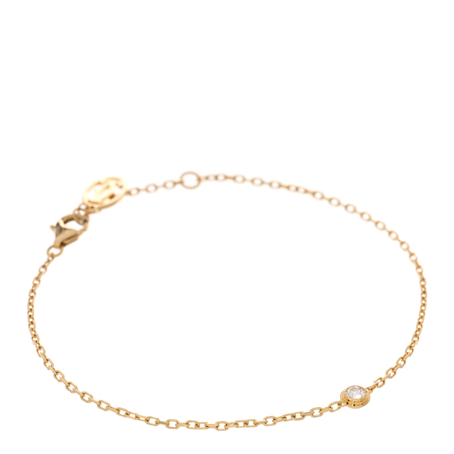 Cartier 18K Yellow Gold Diamond SM D'Amour Bracelet 1 of 3