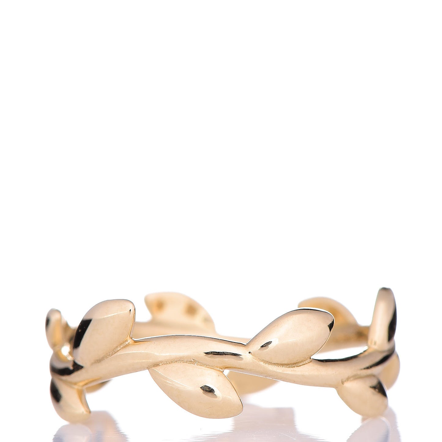 18K Yellow Gold Narrow Paloma Picasso Olive Leaf Band Ring 49 5