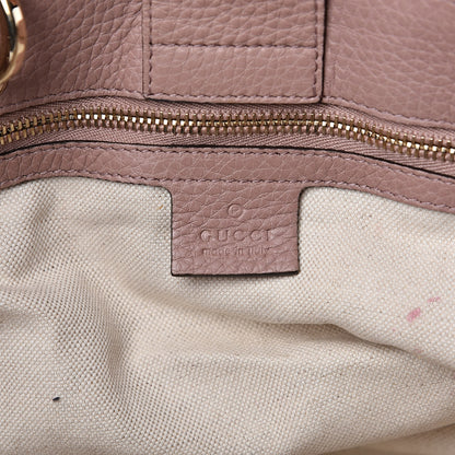 Gucci Pebbled Calfskin Medium Bamboo Shopper Tote Dark Cipria 4 of 11