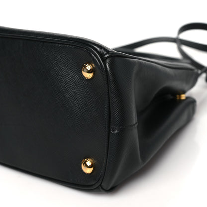 Prada Saffiano Small Galleria Double Zip Tote Black 10 of 15