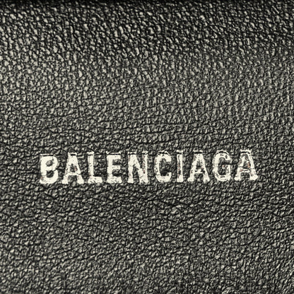 Balenciaga Semi Shiny Smooth Calfskin Monochrome Small Downtown Shoulder Bag Black 6 of 10