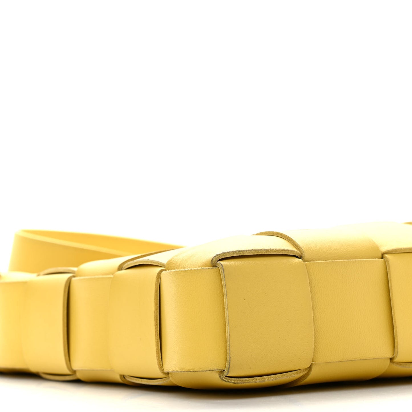 Lambskin Maxi Intrecciato Cassette Messenger Buttercup Yellow