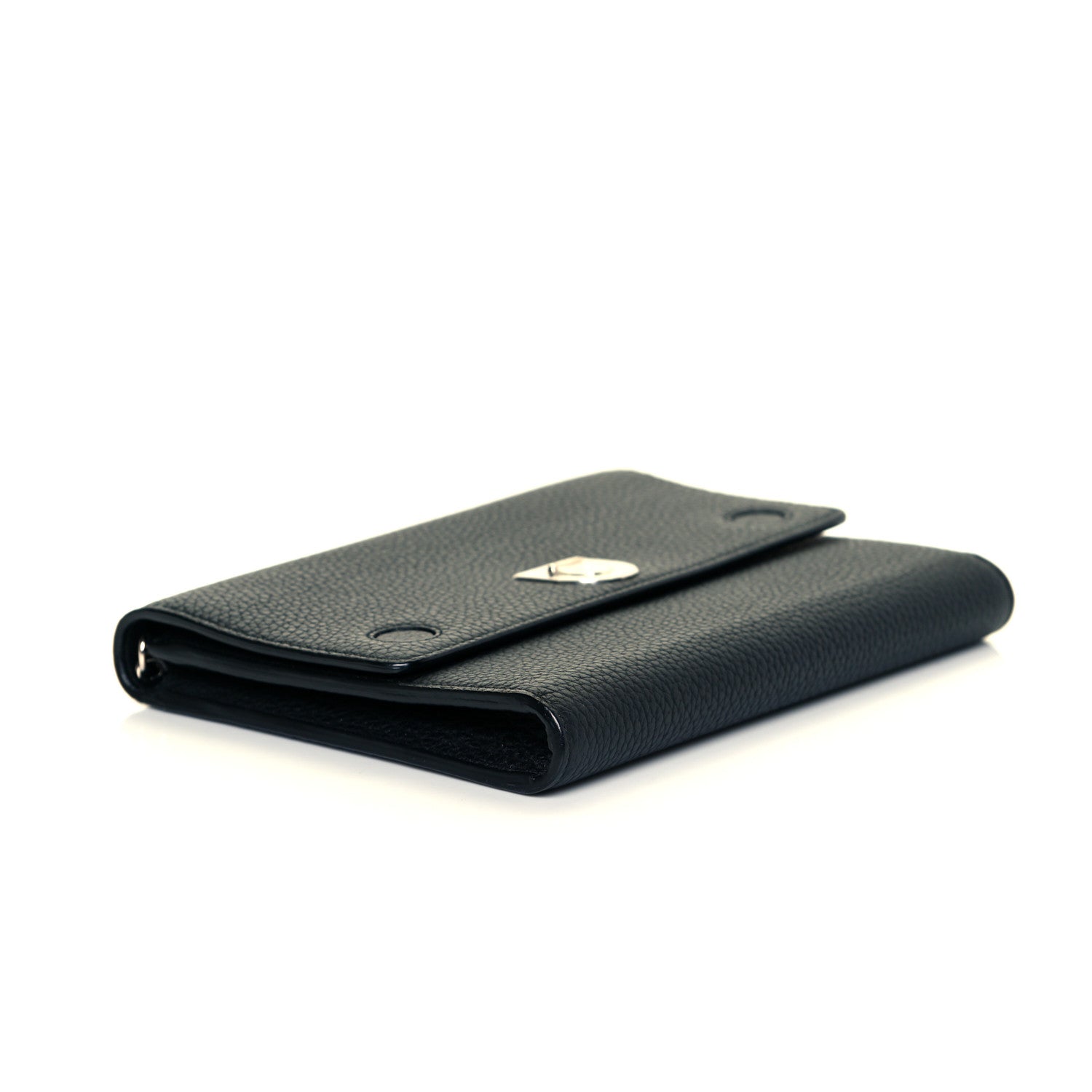 Christian Dior Grained Calfskin Diorever Wallet On Chain Black 4 of 13