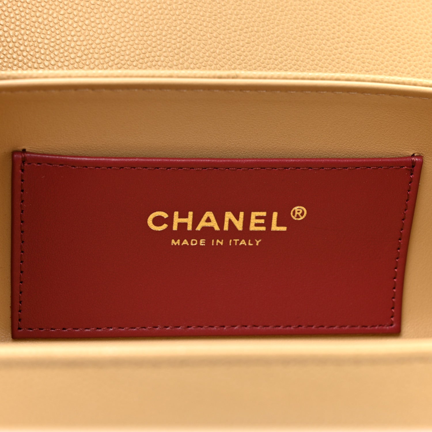 Chanel Shiny Caviar Preppy Coco Small Bowling Bag Dark Beige 6 of 10
