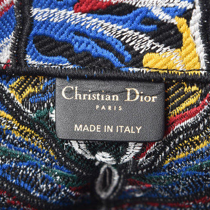 Christian Dior Canvas Embroidered Butterfly Book Tote Black Multicolor 6 of 9