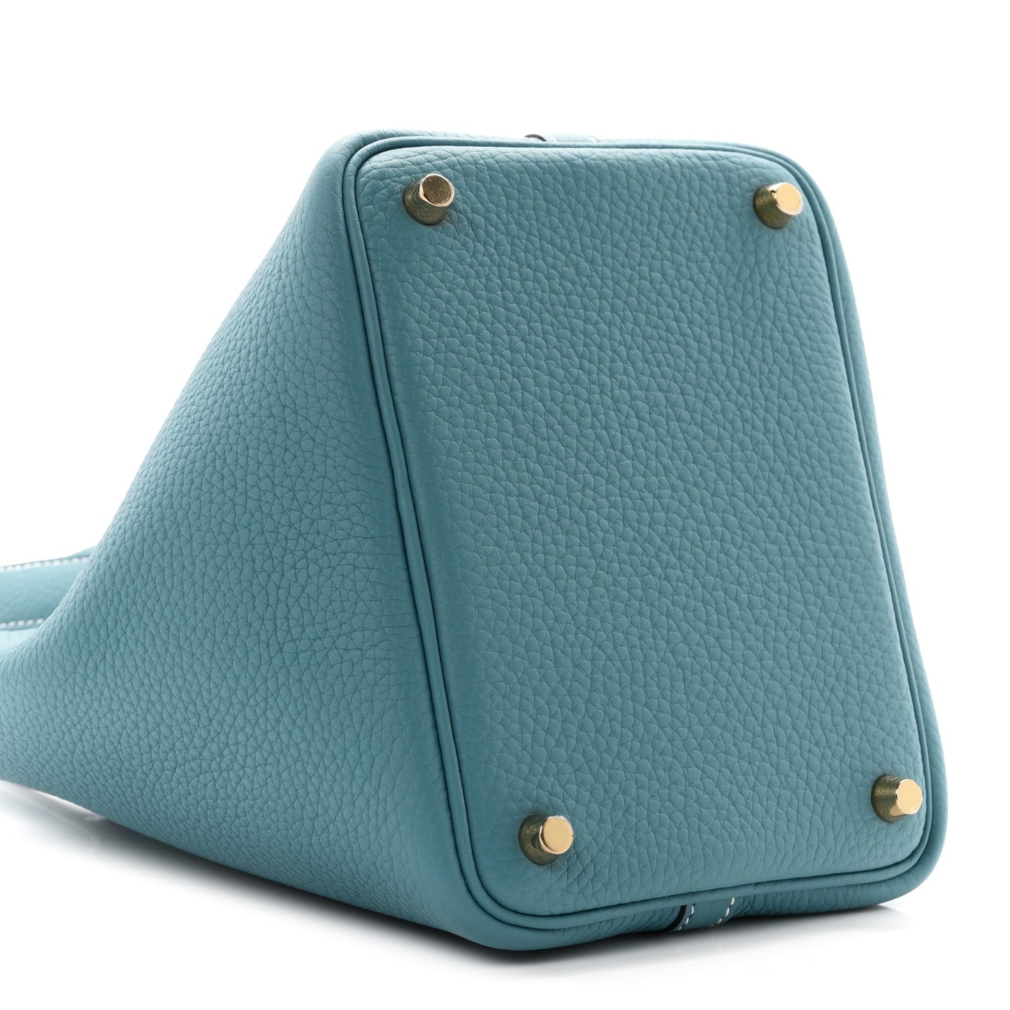 Taurillon Clemence Picotin Lock 18 PM New Blue Jean
