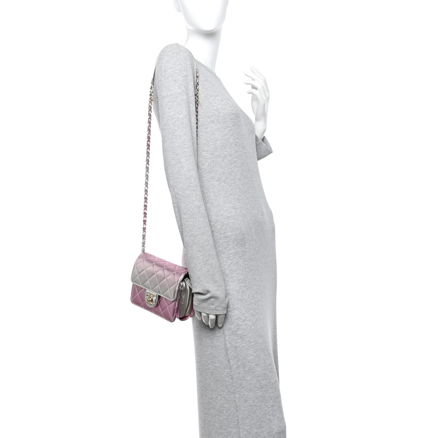 Chanel Metallic Lambskin Like A Wallet Flap Golden Pink 2 of 11