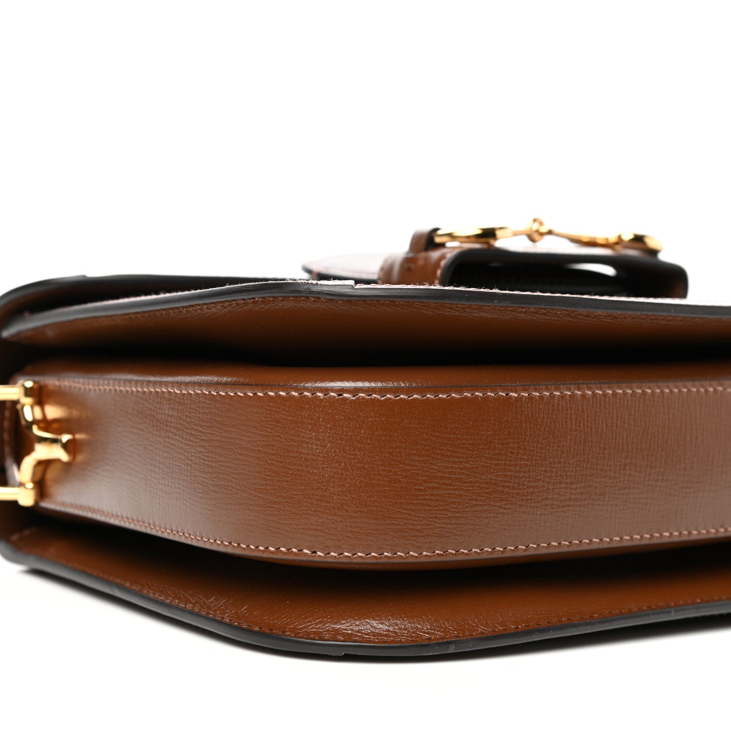 GG Supreme Monogram Horsebit 1955 Shoulder Bag Beige Brown Sugar