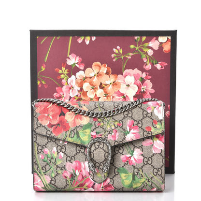 Gucci GG Supreme Monogram Blooms Mini Dionysus Chain Wallet Beige Multicolor Dry Rose 8 of 8