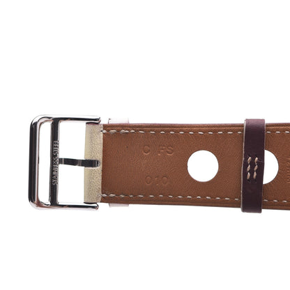 Hermes 42mm Apple Watch Single Tour Rallye Band White Rouge H 6 of 8