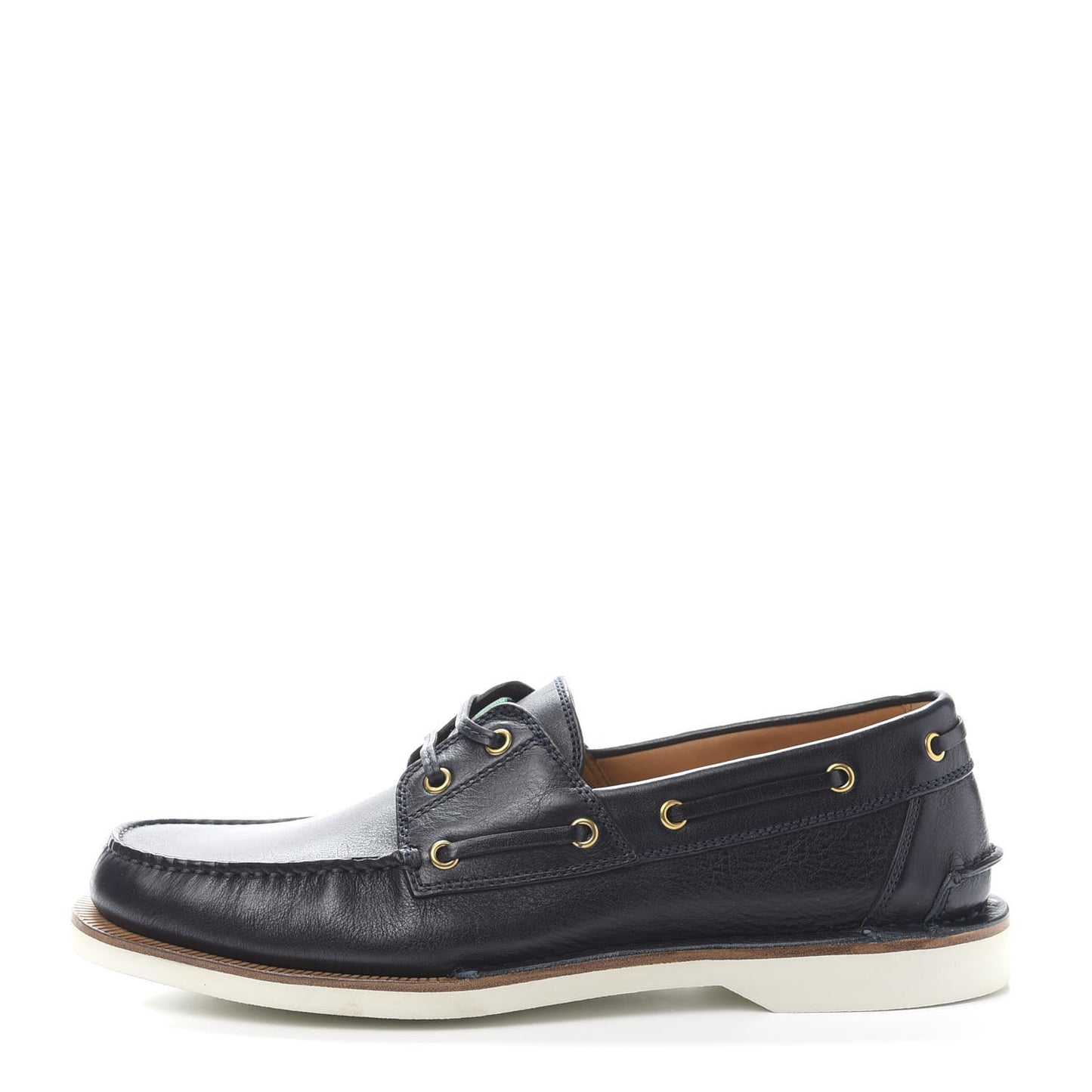 Calfskin Mens Delta Boat Loafer 9.5 Blue