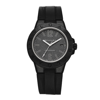 Bulgari Ceramic Rubber 41mm Diagono Magnesium Automatic Watch Grey 1 of 5