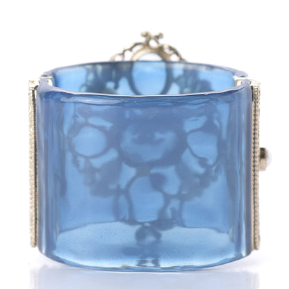 Chanel Resin Gripoix Pearl CC Cuff Blue 3 of 6