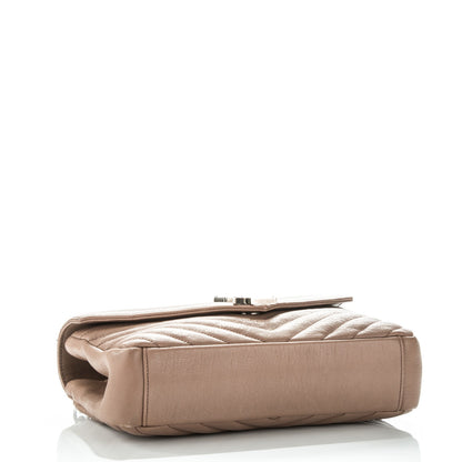 Saint Laurent Sheepskin Matelasse Chevron Monogram Medium College Bag Fard 4 of 6