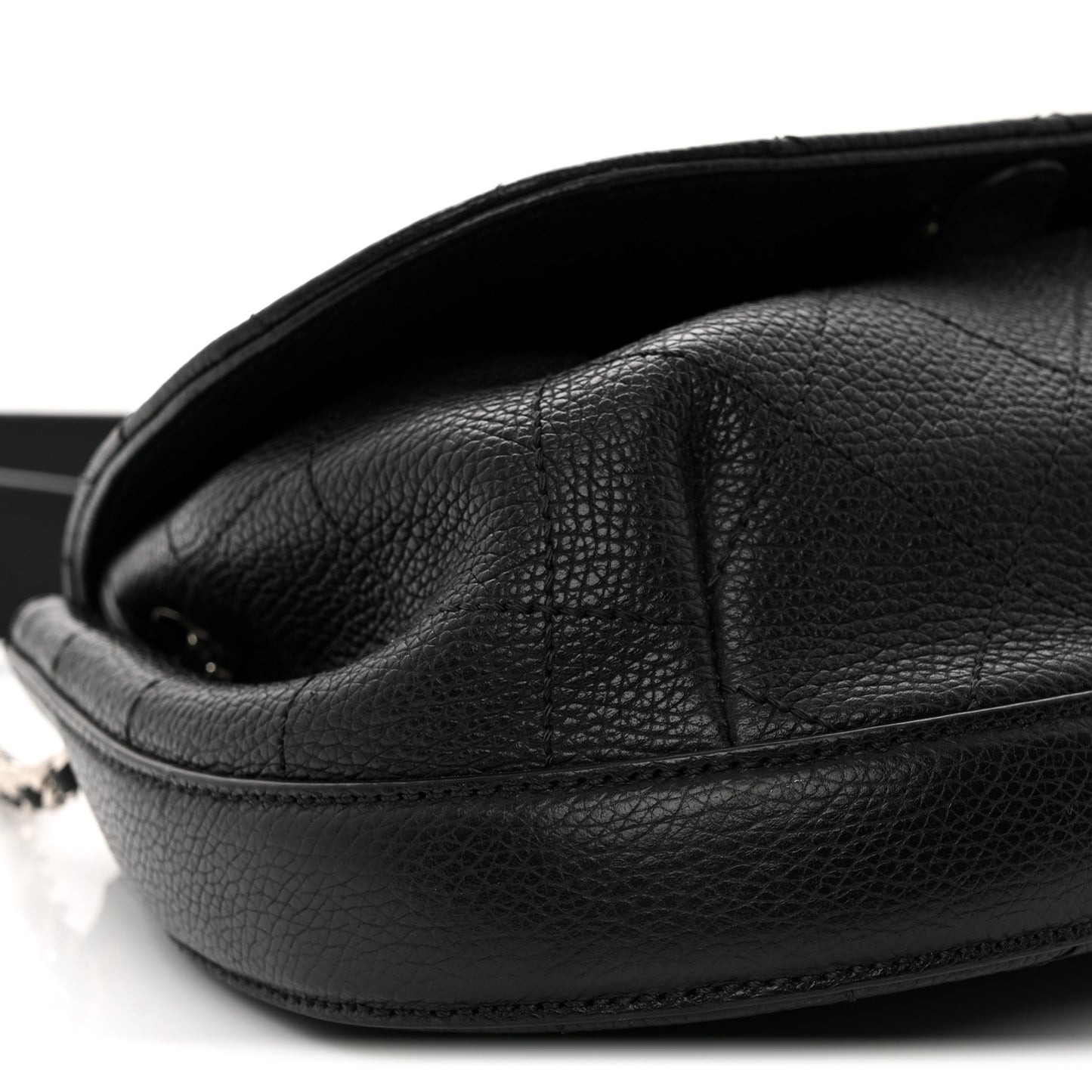 Calfskin Quilted Jungle Stroll Shoulder Bag Black