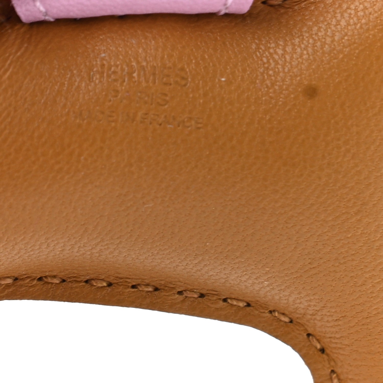 Hermes Milo Lambskin Grigri Rodeo Horse Bag Charm PM Sesame Mauve Sylvestre Craie 4 of 4