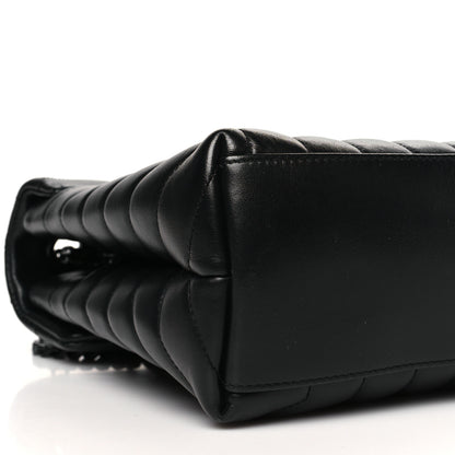 Saint Laurent Calfskin Y Quilted Monogram Monochrome Medium Loulou Chain Satchel Black 8 of 10