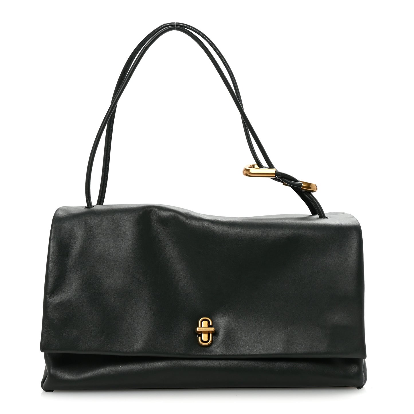 Calfskin Large Dual Shoulder Bag Green