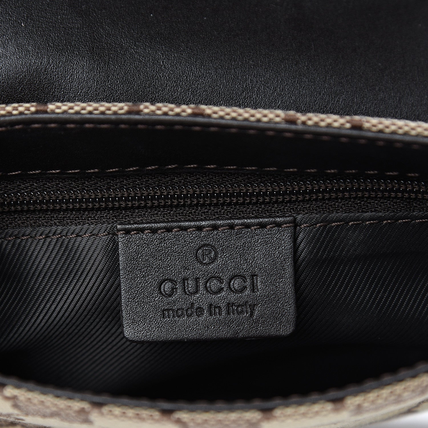 Gucci Monogram Waist Pouch Bag Dark Brown 5 of 10