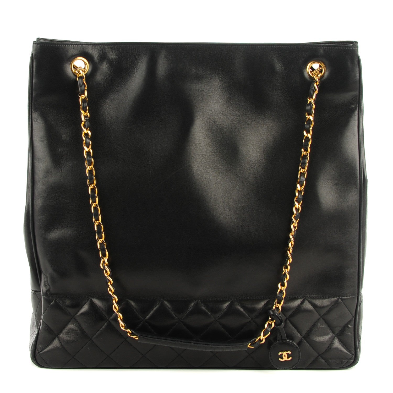 Chanel Lambskin Shopping Tote Black 1 of 8