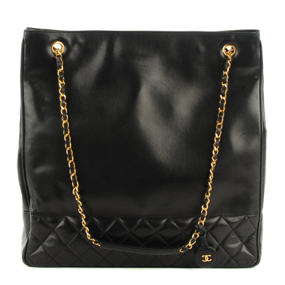 Chanel Lambskin Shopping Tote Black 1 of 8