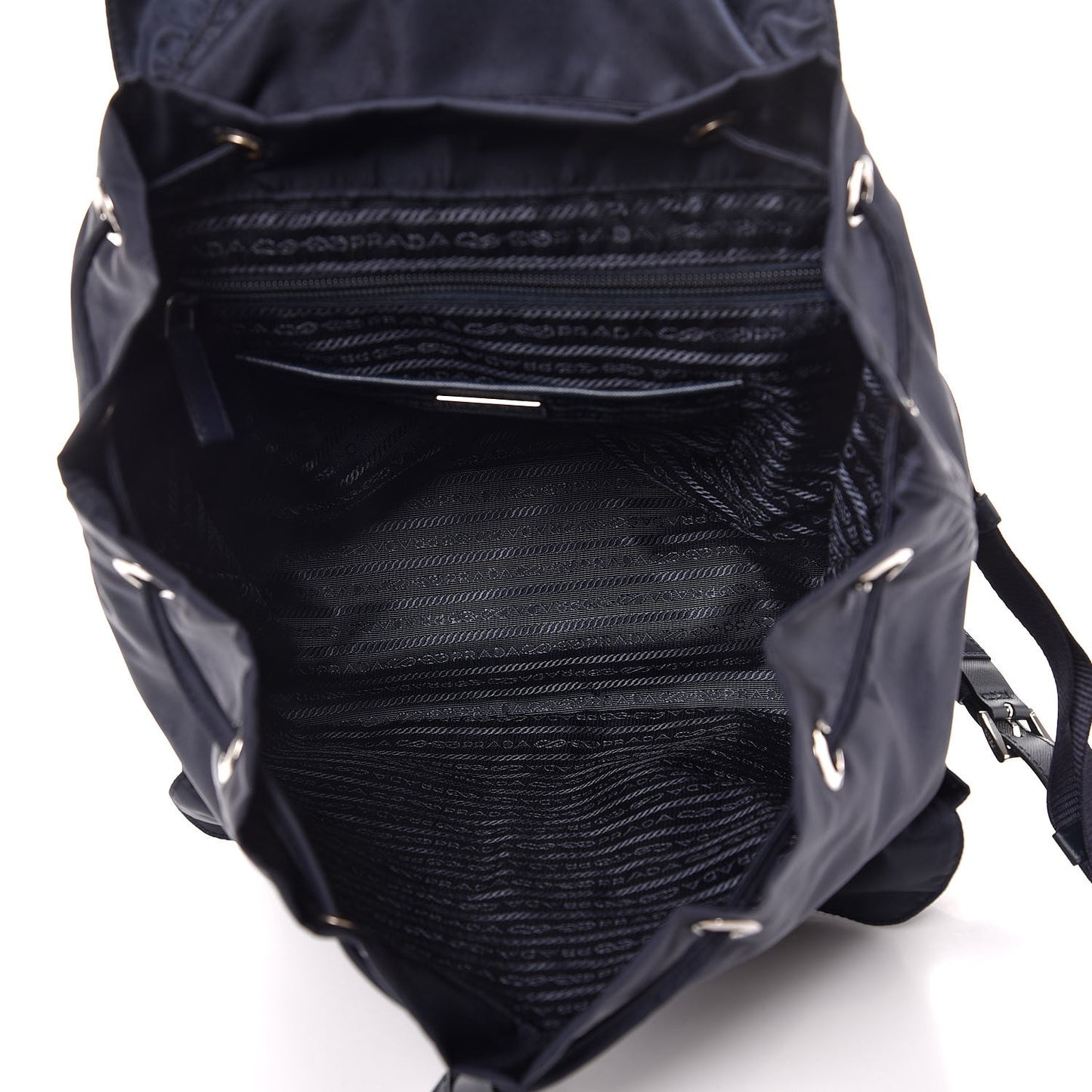 Nylon Vela Medium Backpack Bluette