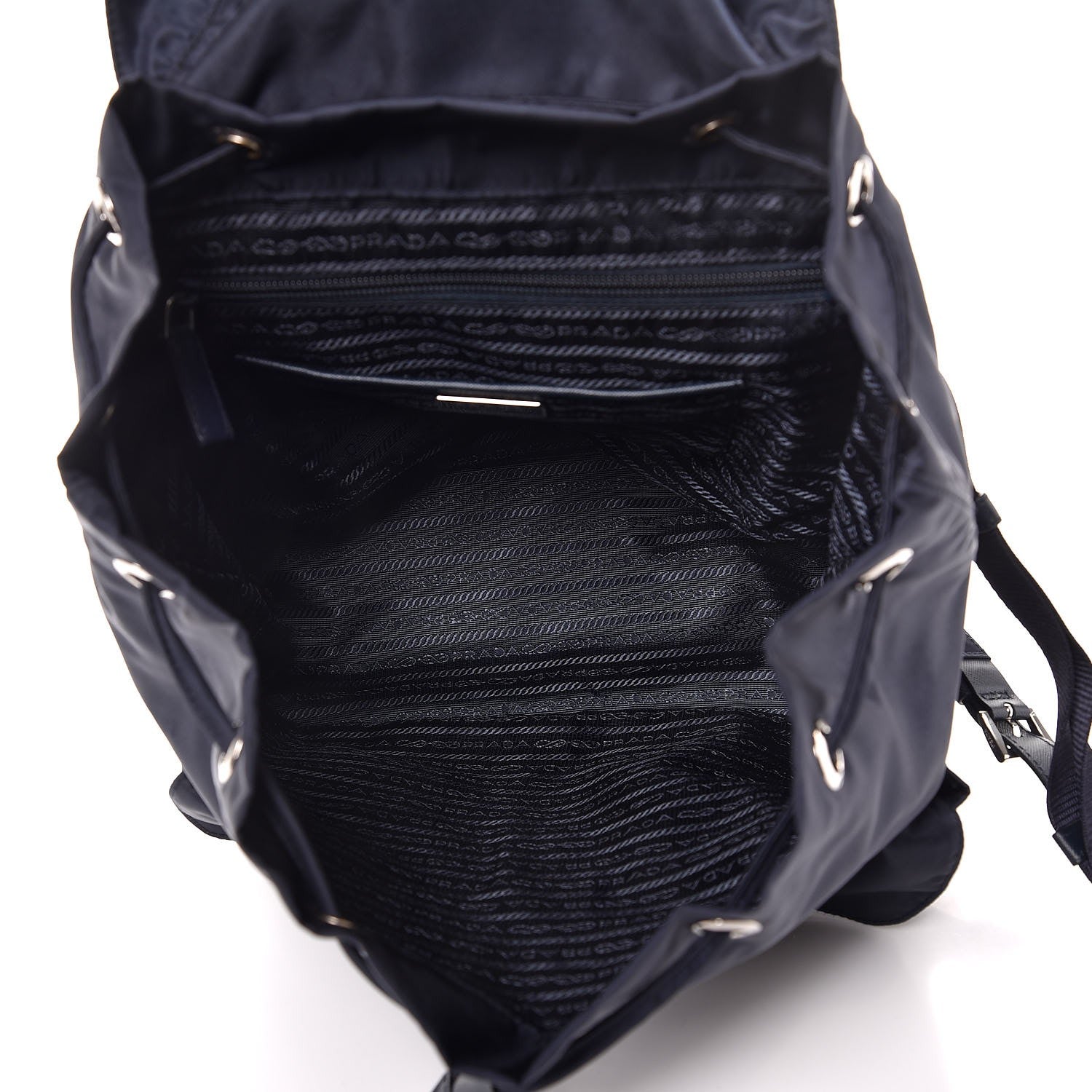 Prada Nylon Vela Medium Backpack Bluette 5 of 7