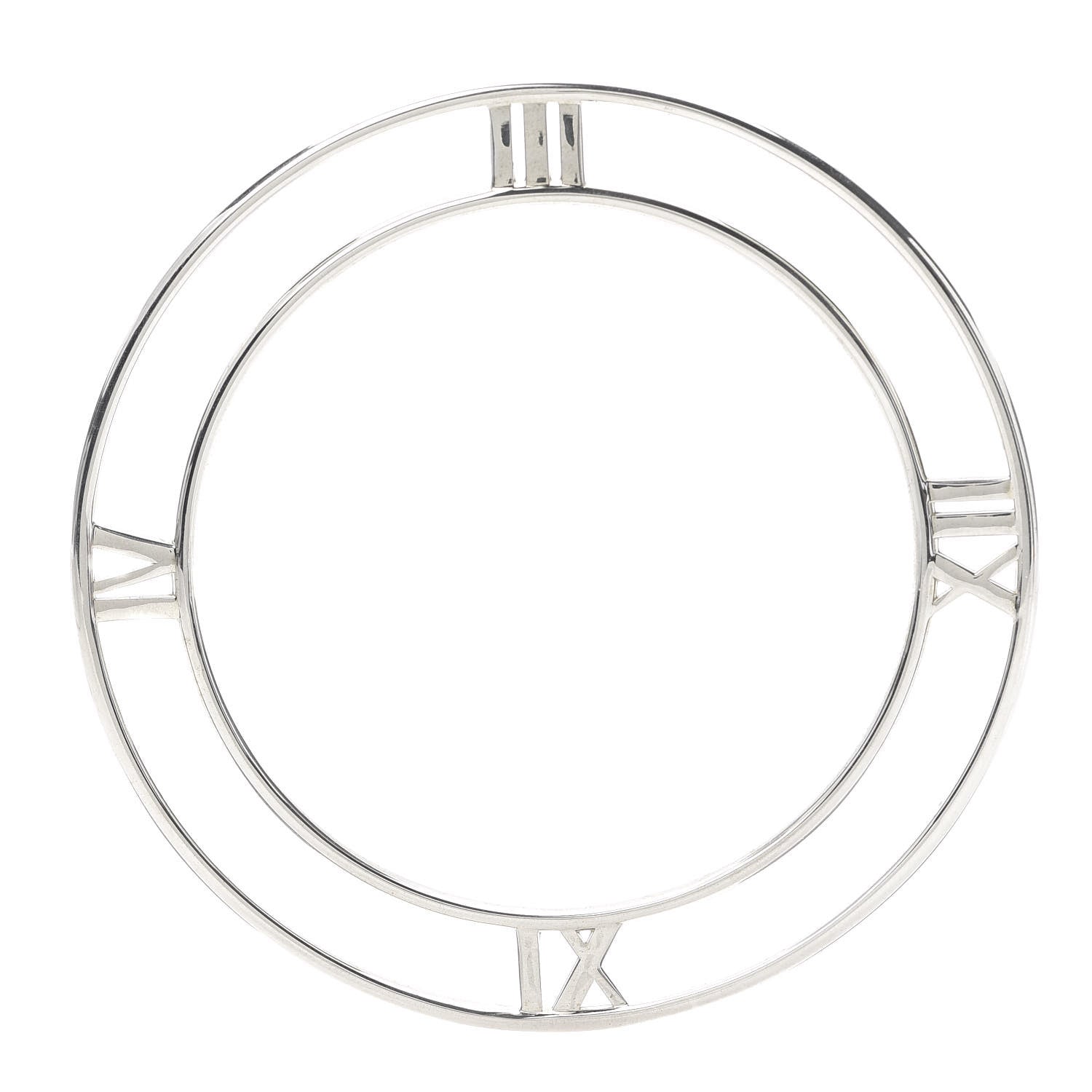 Tiffany Sterling Silver Atlas Flat Bangle Bracelet 3 of 5